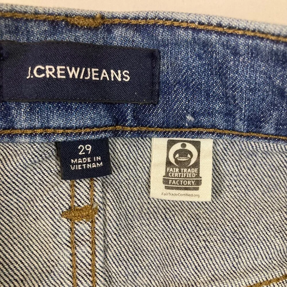 J. Crew Factory Blue Denim High-Waist Women's Shorts